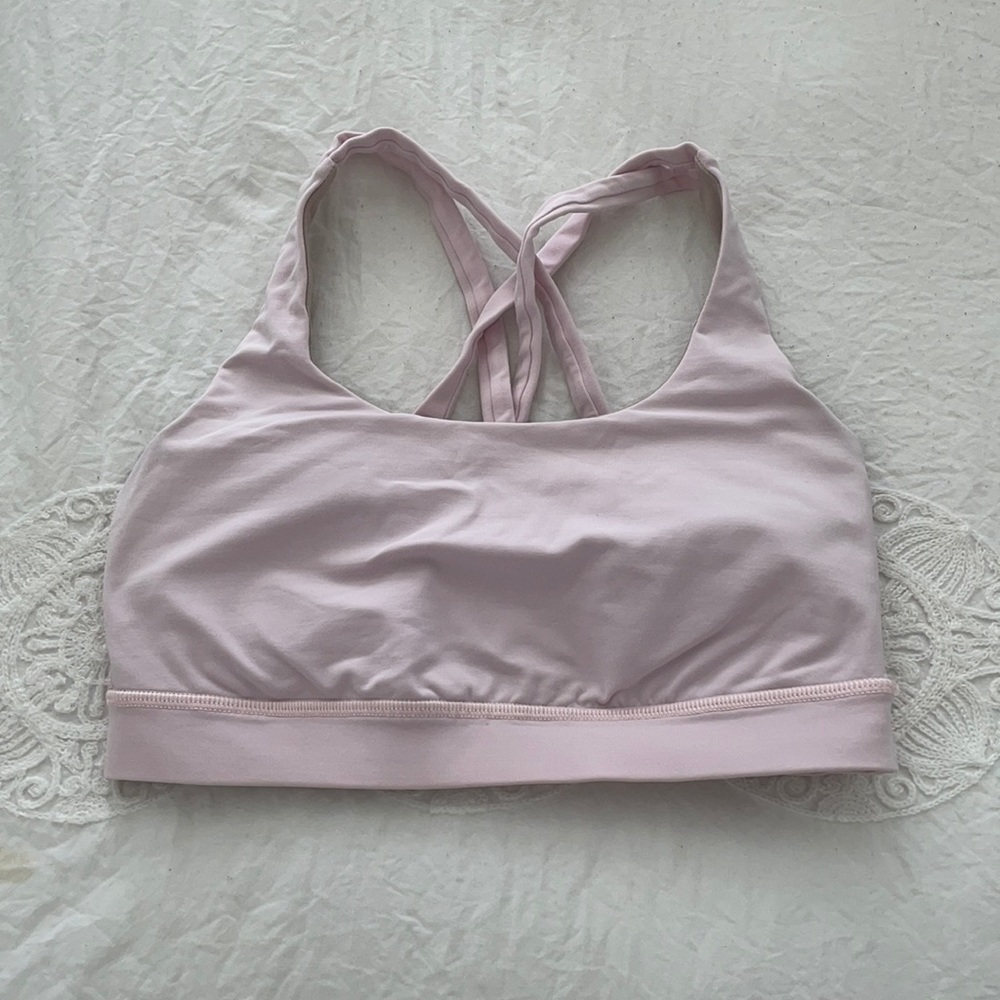 Size 4 light pink energy sports bra - lululemon